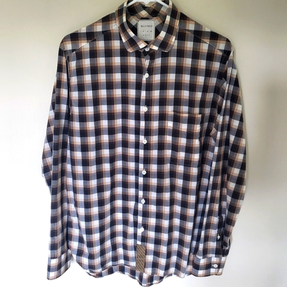 Billy Ried Plaid Button Down Shirt Size Meduim